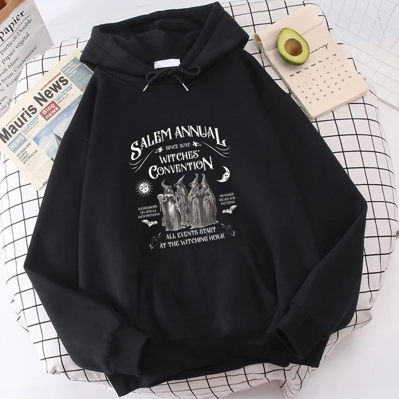 Vintage Zip Hoodie - Salem Witch Hoodies for Women Vintage