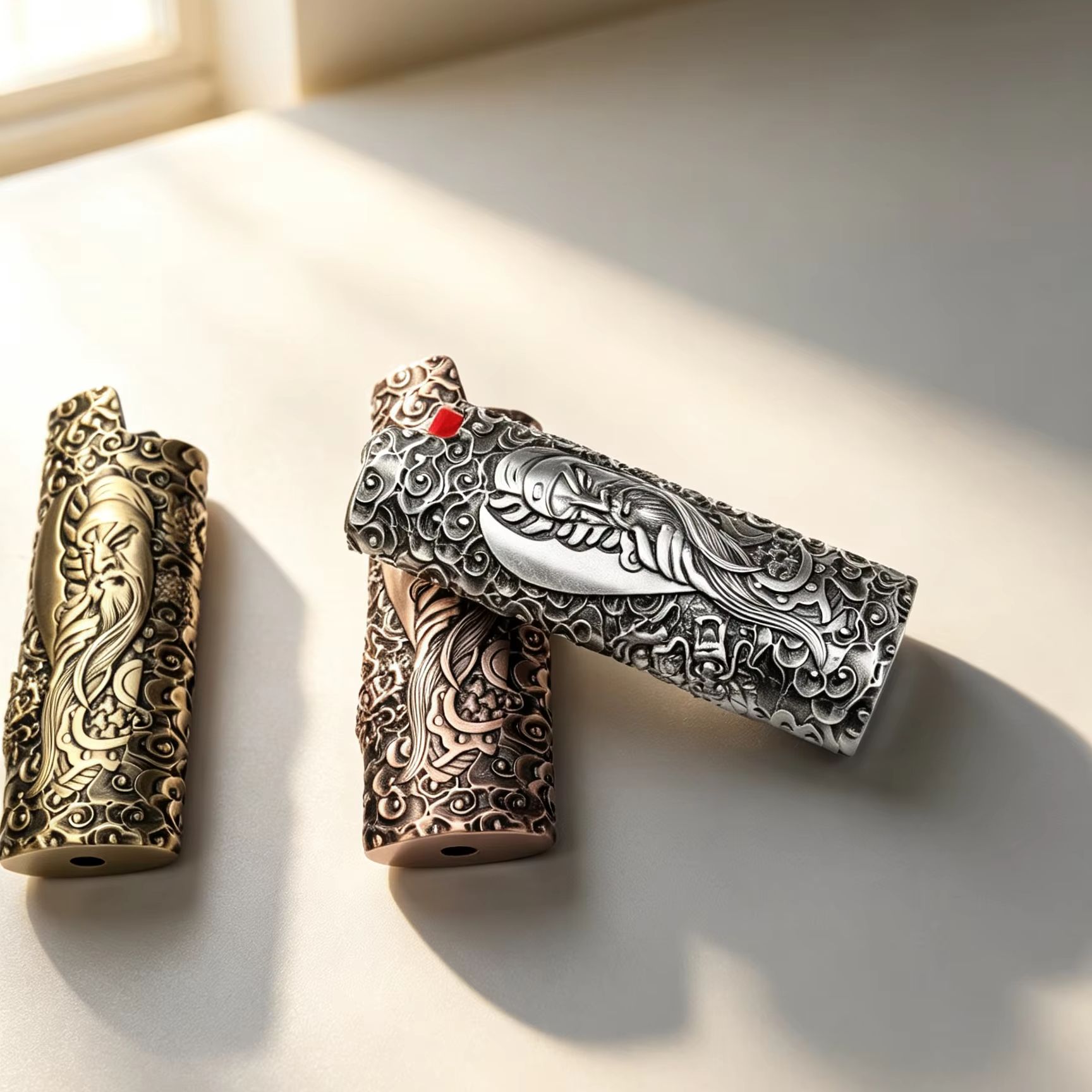 Vintage Collectibles - Zinc Alloy Lighter Case For BIC