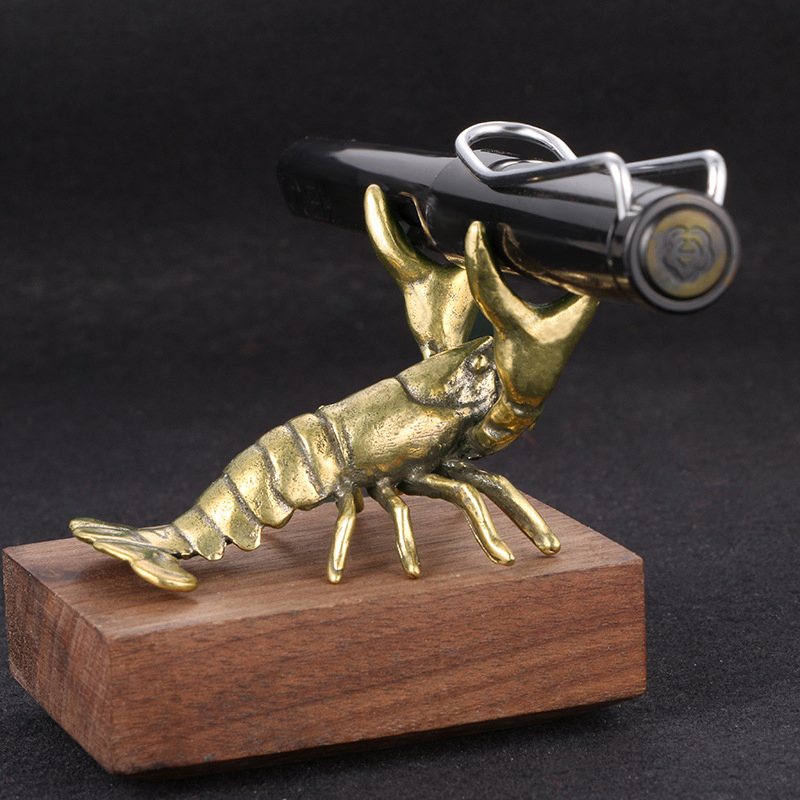 Solid Brass Crayfish Ornament  - Vintage Collectible Pens review and price