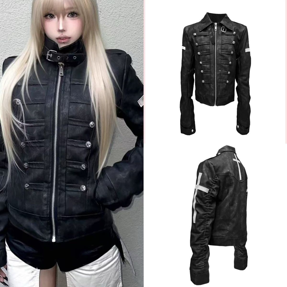 Y2k Grunge Punk Women Black Vi - Vintage Zip Hoodie review and price