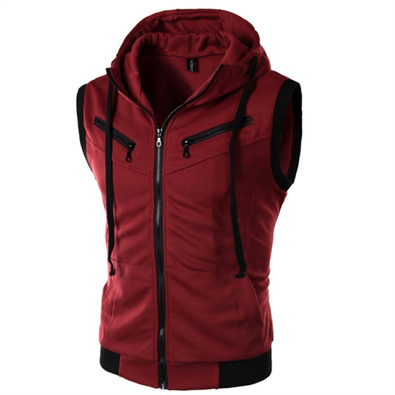 New Men's Hooded Sleeveless Ve - Vintage Zip Hoodie review and price
