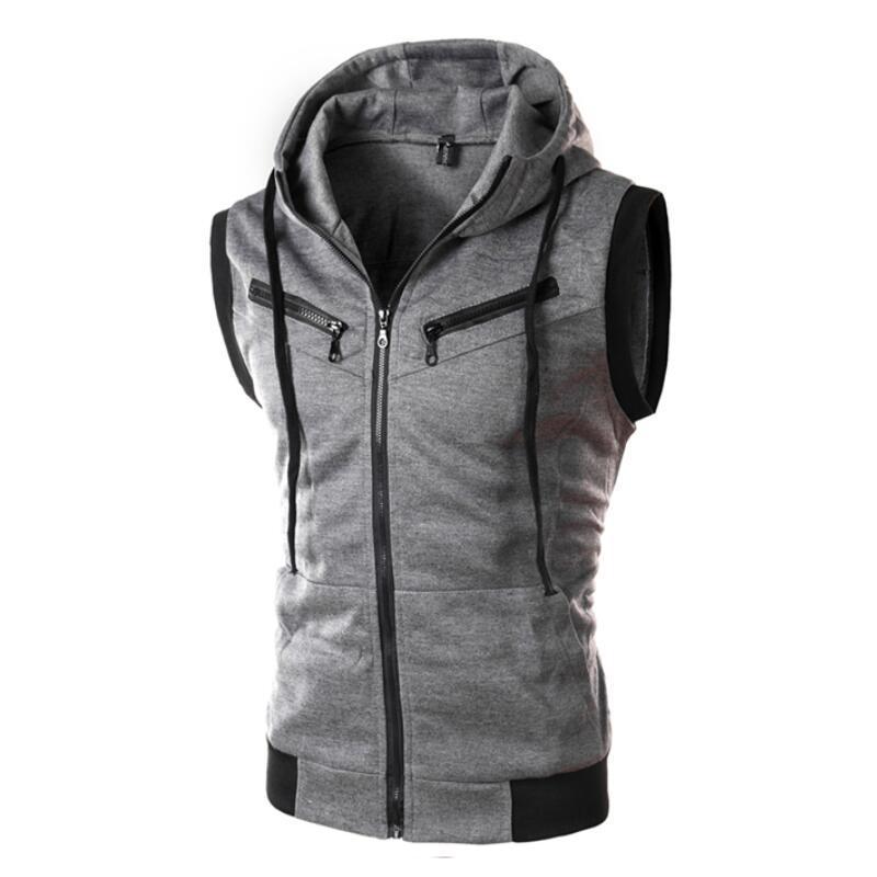 New Men's Hooded Sleeveless Ve - Vintage Zip Hoodie review and price