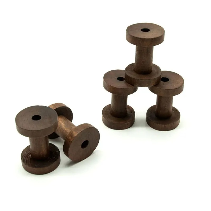 6Pcs Vintage Wooden Spools DIY - Typewriter Ribbon Roll review and price