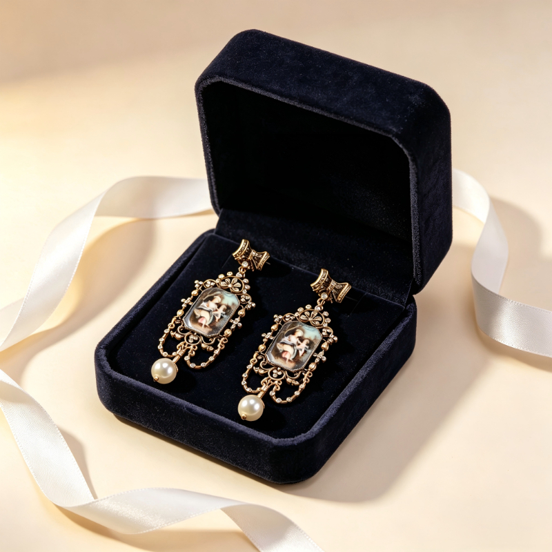 Retro Court Style Stud Earring - Vintage Collectible Figures review and price