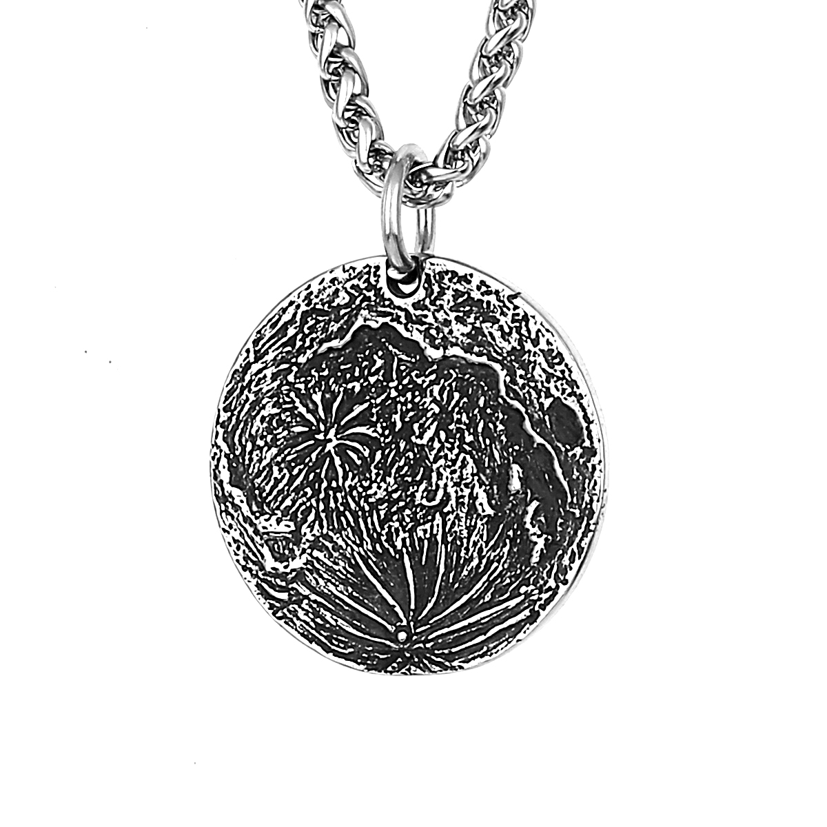 Retro Moon Surface Coin Pendan - Vintage Collectible Coins review and price