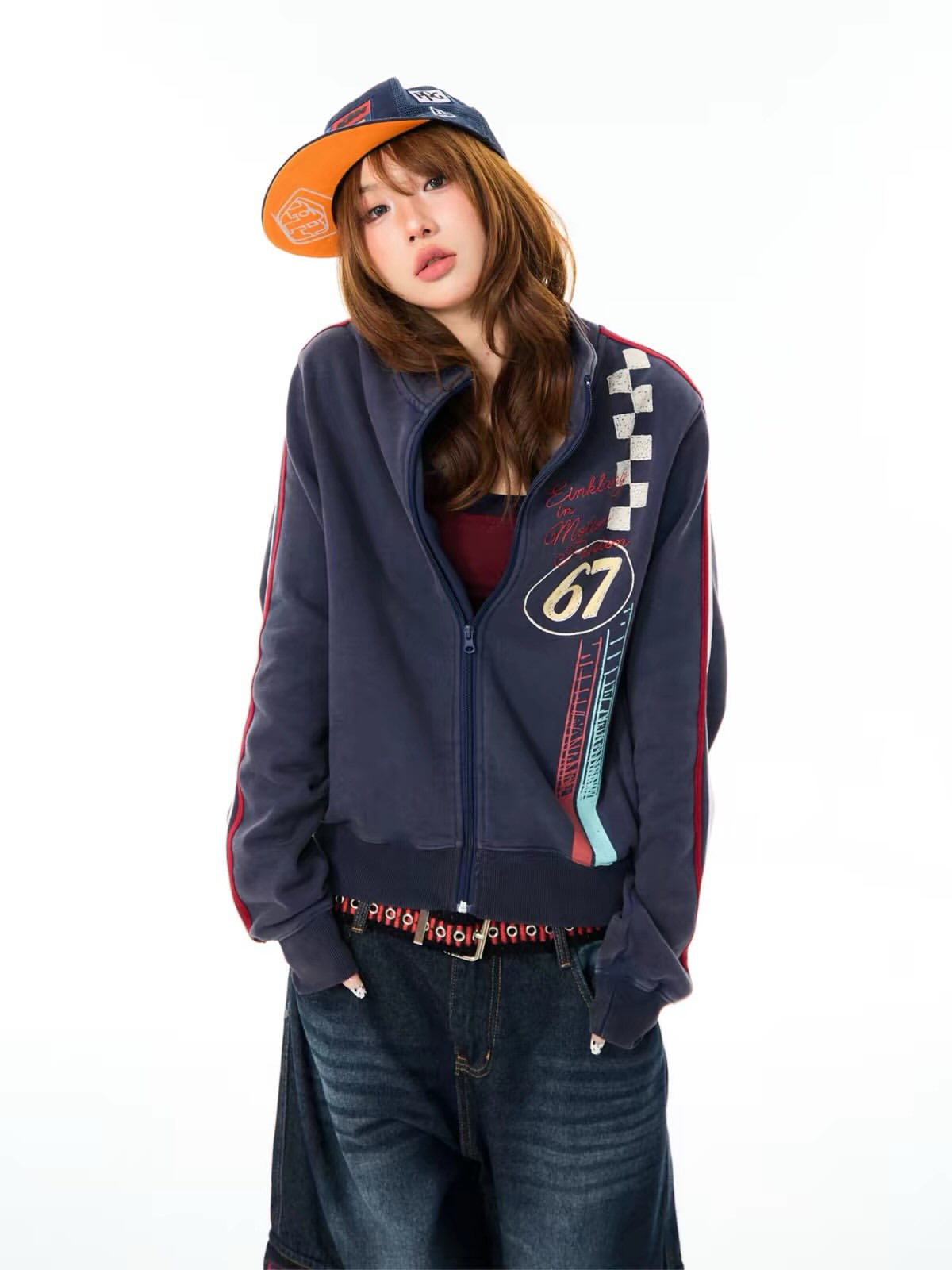 Y2K Vintage Racing Track Jacke - Vintage Zip Hoodie review and price