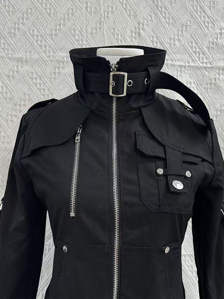 Y2K Gothic Black Slim Double Z - Vintage Zip Hoodie review and price