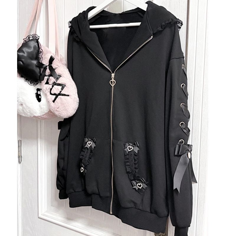 Women Winter Rabbit Ears Lolit - Vintage Zip Hoodie review and price