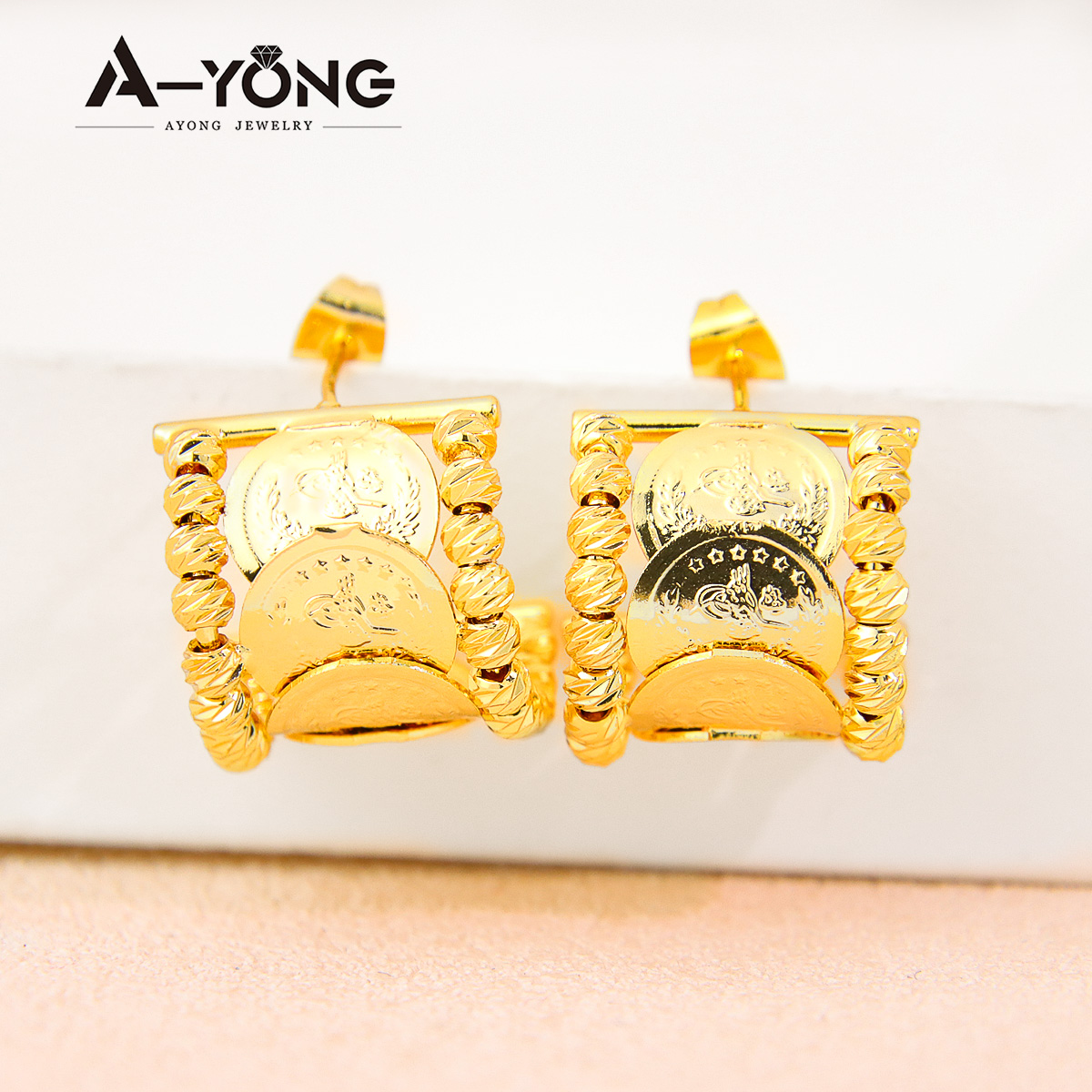 Turkish Vintage Coins Stud Ear - Vintage Collectible Coins review and price